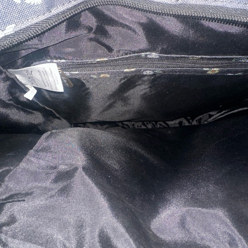 Thirty-One Black Floral Backpack with Brown Accents - Picture 3 of 4